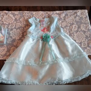 Disney The Little Mermaid Light Aqua Tulle Princess Girl Dress/ 3T/ Y2K